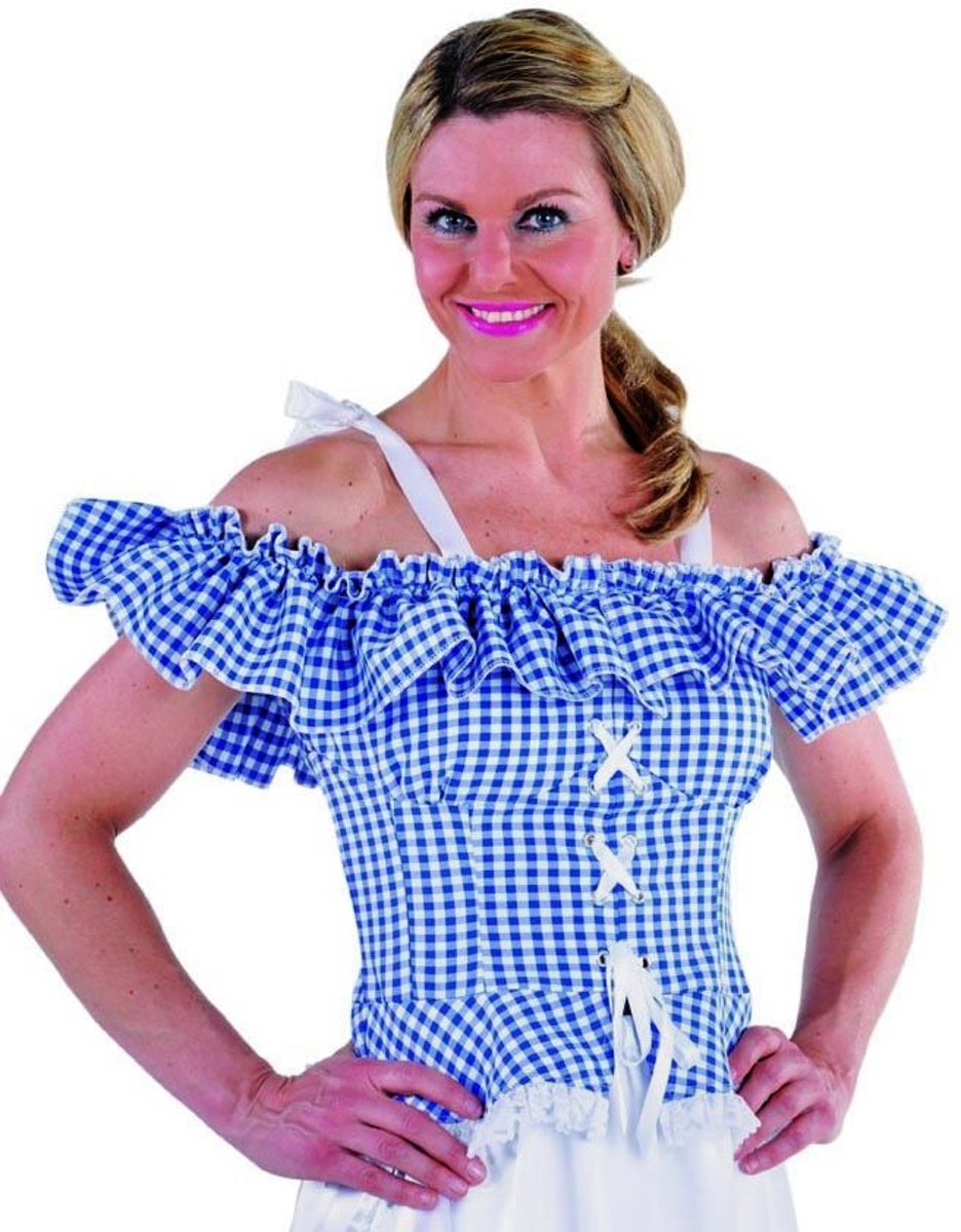 Boeren Tirol & Oktoberfest Kostuum | Verleidelijke Dirndl Blouse Angelica Beieren Vrouw | Small | Bierfeest | Verkleedkleding